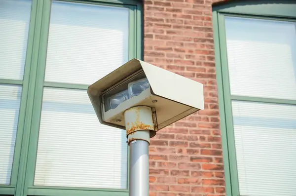 Telecamere Sicurezza Traffico Simboleggiano Sorveglianza Monitoraggio Sicurezza Pubblica Prevenzione Della — Foto Stock