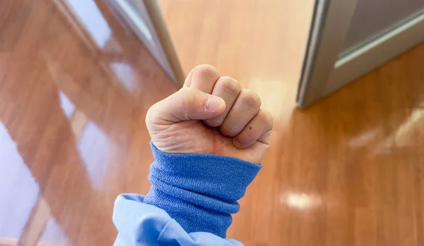 Fist Air Symbolizes Unity Solidarity Strength Empowerment Protest Resistance Fight — Stock Photo, Image