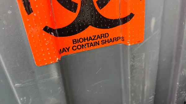 生物危害标志代表危险 危险材料 警告和采取适当安全措施的必要性 — 图库照片
