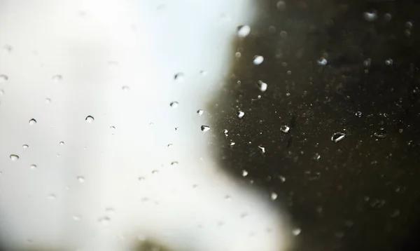 Rain Drops Window Symbolize Serenity Tranquility Introspection Renewal Beauty Nature — Stock Photo, Image