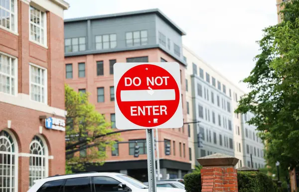 Pouliční Značka Značkou Bez Parkování Pozadí — Stock fotografie