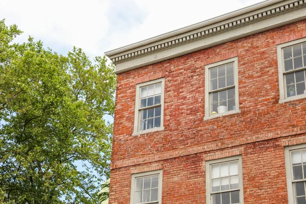 美国历史名城伯斯顿的历史性建筑 — 图库照片
