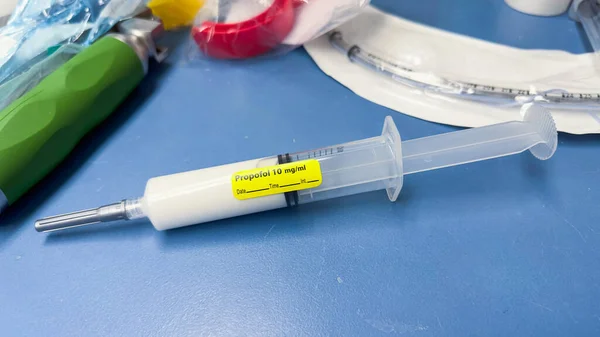 Legemidler Medisiner Sykehus Inkludert Intravenøst Medikamenter Bedøvelse Propofol Narkotika Lokalbedøvelse – stockfoto