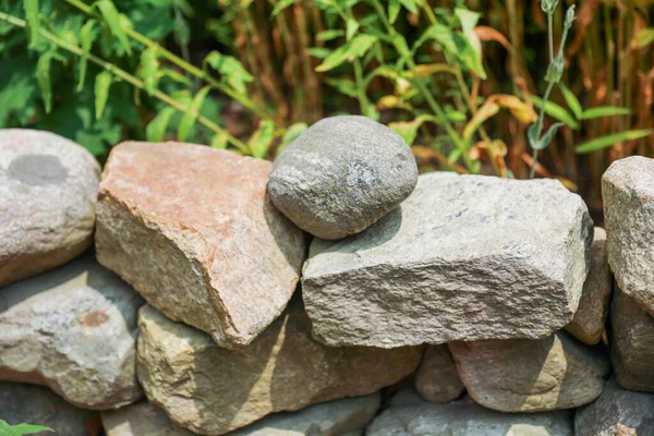 Pared Piedra Con Textura Rugosa Que Simboliza Fuerza Estabilidad Resiliencia — Foto de Stock