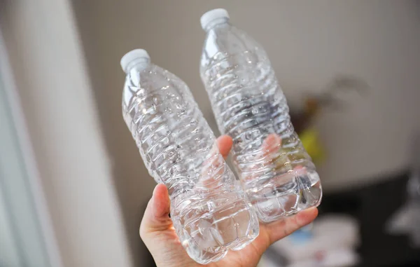 Hand Holding Plastic Bottle — Stock Photo, Image