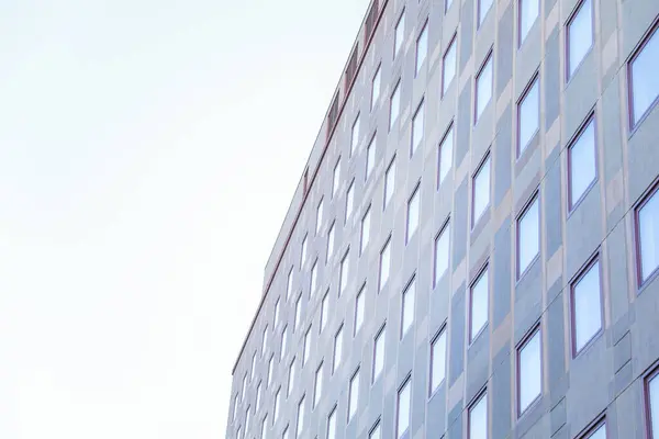 Moderno Edificio Oficinas Con Reflejo Pared Cristal — Foto de Stock