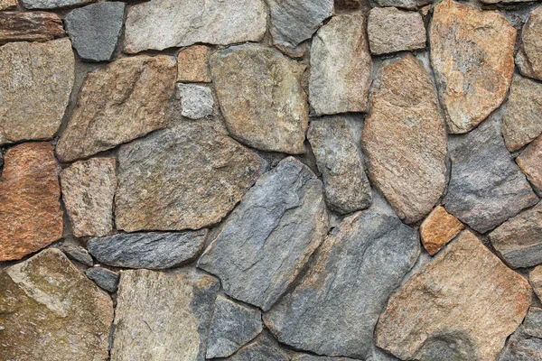 Különböző Méretű Természetes Kőből Készült Kőfal — Stock Fotó