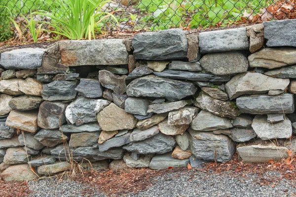 Kövekből Készült Kőfal — Stock Fotó