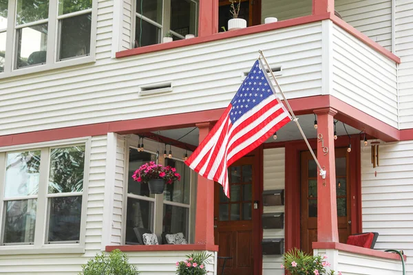 Bandera América Casa — Foto de Stock