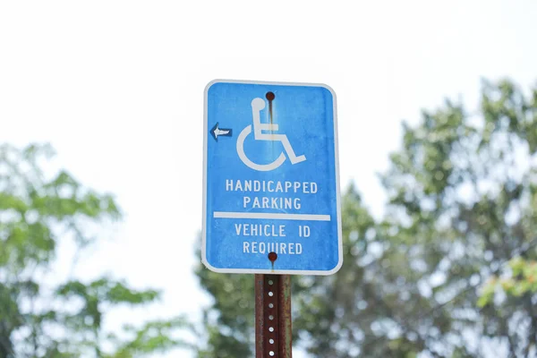 Disabled Sign Road — Stock Photo, Image