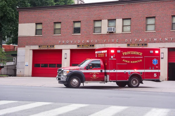 Fire Department Building City Boston Massachusetts Usa — Stok Foto