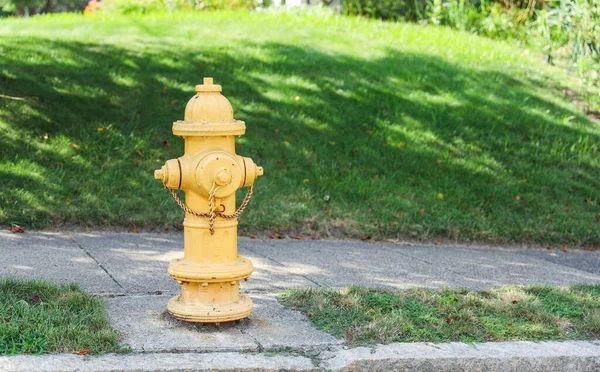 Hidrante Con Hidrante Amarillo —  Fotos de Stock