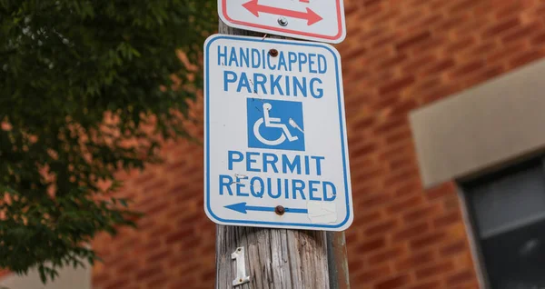 Sign Parking Disabled — Stock Photo, Image