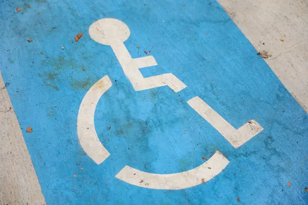 Aparcamiento Para Discapacitados Silla Ruedas —  Fotos de Stock