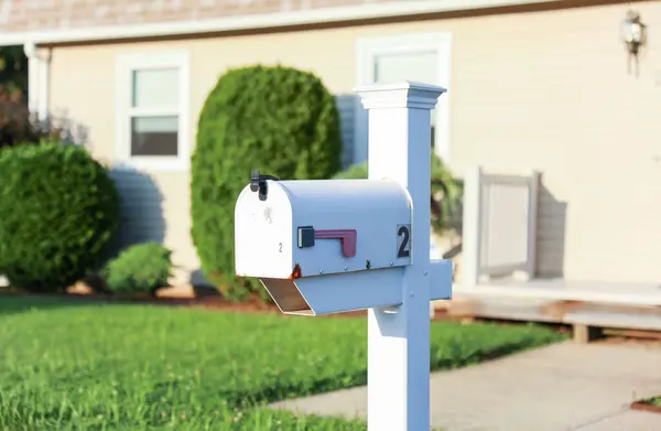 Caixa Correio Com Carta Cartas Casa — Fotografia de Stock