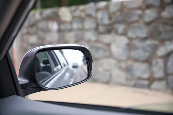 car mirror with reflection
