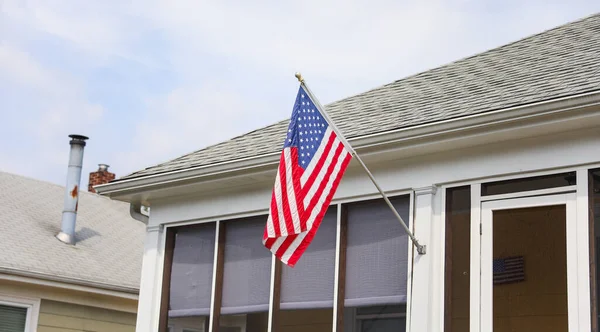 American Flag Balcony — Stock Photo, Image