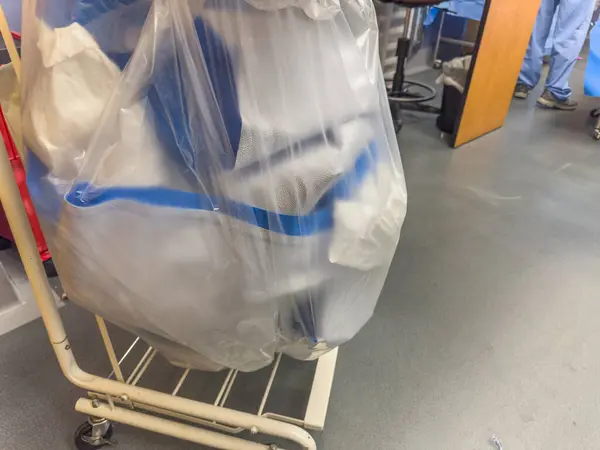 garbage in a plastic bag
