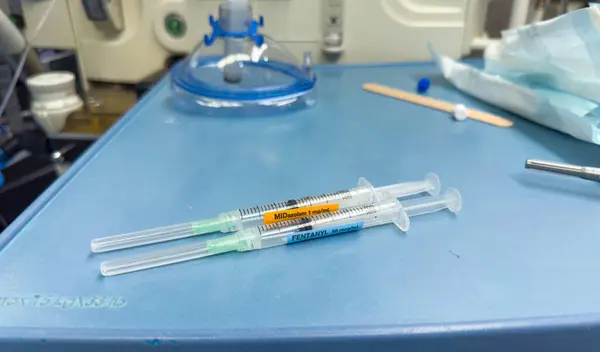 syringe and needle for injection in hospital