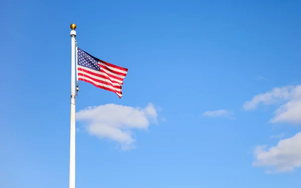 flag of america on blue background