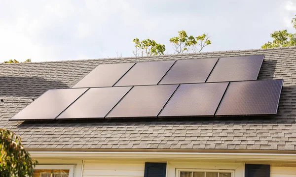 solar panel on the roof of house