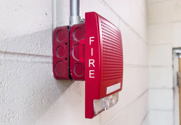 fire alarm system. emergency alarm. fire alarm on the wall.