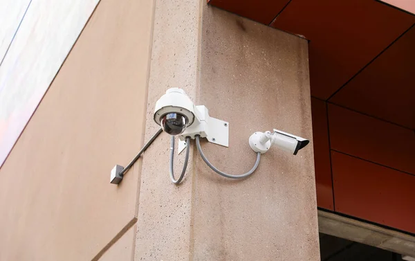 cctv camera or surveillance system on a building