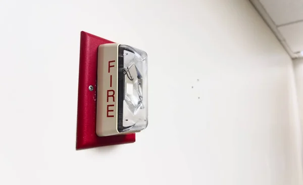 fire alarm alarm system on the wall in a hotel
