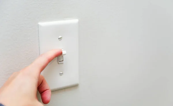 Hand Man Holding White Socket Wall Background Stock Picture