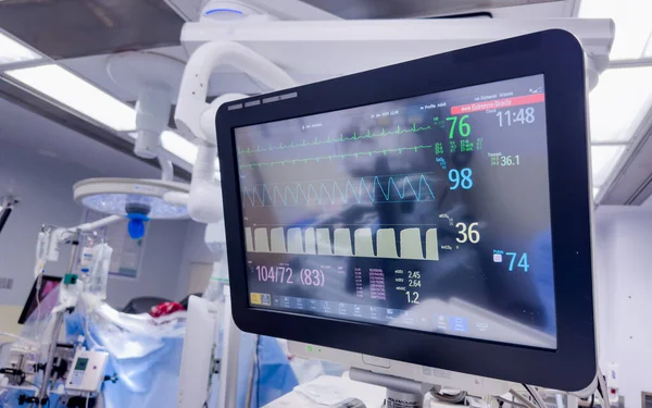 modern monitor with operating room in hospital.