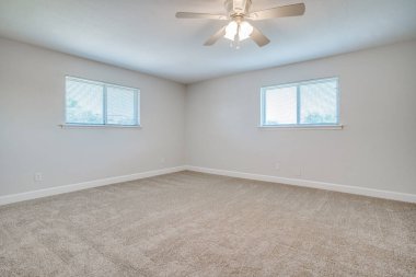 Halısı olan boş bir oda. İç dizayn. 3d oluşturma 