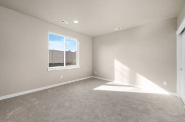 Boş oda iç tasarımı. 3d oluşturma 