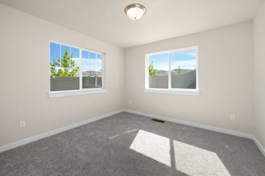 Boş oda iç tasarımı. 3d oluşturma 