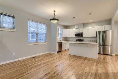 modern yemek odası iç. 3D render