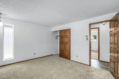 Boş oda iç tasarımı. 3d oluşturma 