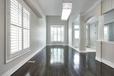 Boş oda iç tasarımı. 3d oluşturma 