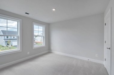 Boş oda iç tasarımı. 3d oluşturma 