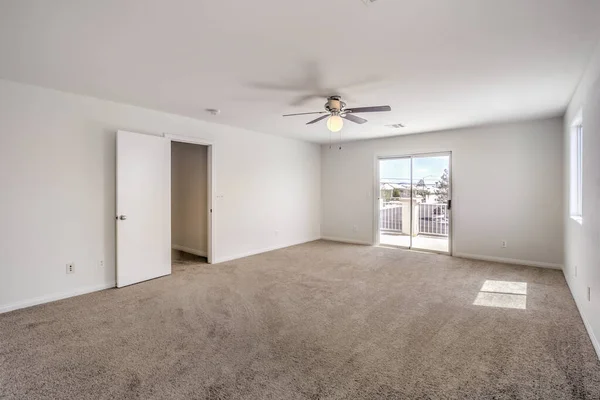 stock image Empty room with carpet and white walls. Interior design. 3d rendering