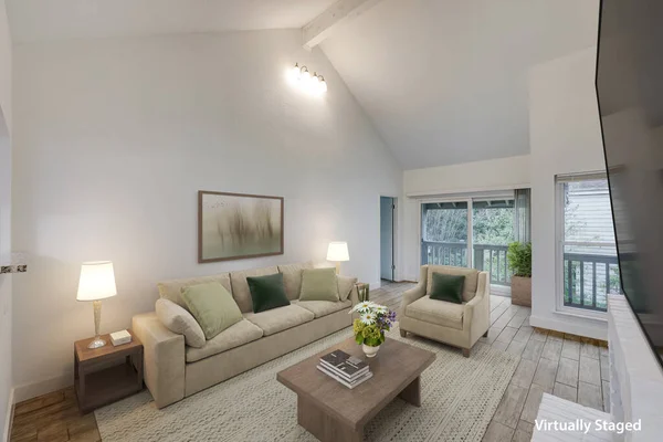Modern Interior Living Room Sofa Rendering Design — Stock Photo, Image