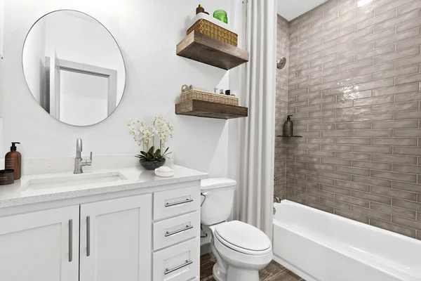 Bathroom Shower Sink Rendering — Stock Photo, Image