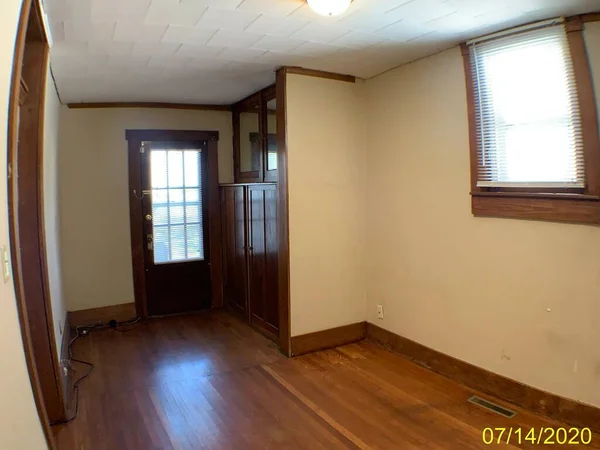 stock image empty room interior in new apartment. 3d rendering