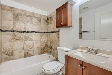 Modern banyonun içi. 3d oluşturma