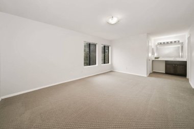 Boş odanın iç tasarımı. 3d oluşturma 