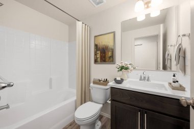 Modern banyonun içi. 3d oluşturma