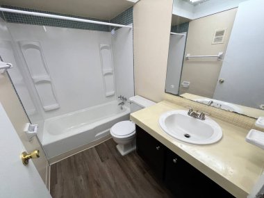 Modern bir tuvaletin içinde. 3d oluşturma