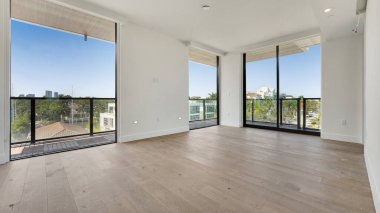 İç tasarım, boşluk içinde görünüm, parke zemin