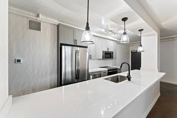 Grande Lusso Moderna Confortevole Sala Pranzo Cucina Rendering Design — Foto Stock