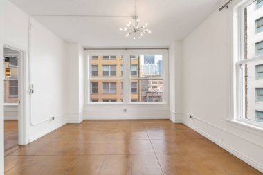 Yeni boş oda içi. 3d oluşturma