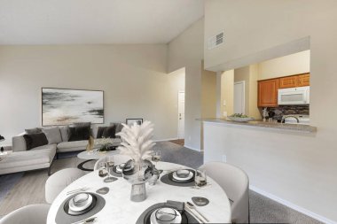 Oturma odasının 3 boyutlu canlandırması 