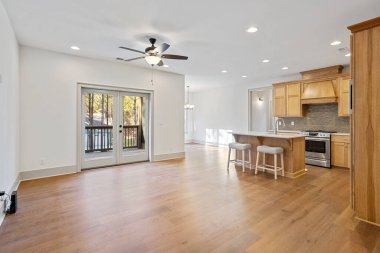 Modern iç tasarım mutfak, yemek odası